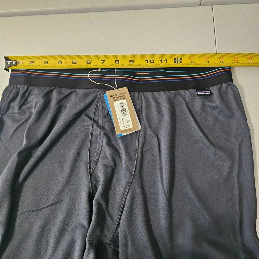 Patagonia Capilene Midweight Bottoms L Blue Gray Gorpcore Hiking Baselayer NWT